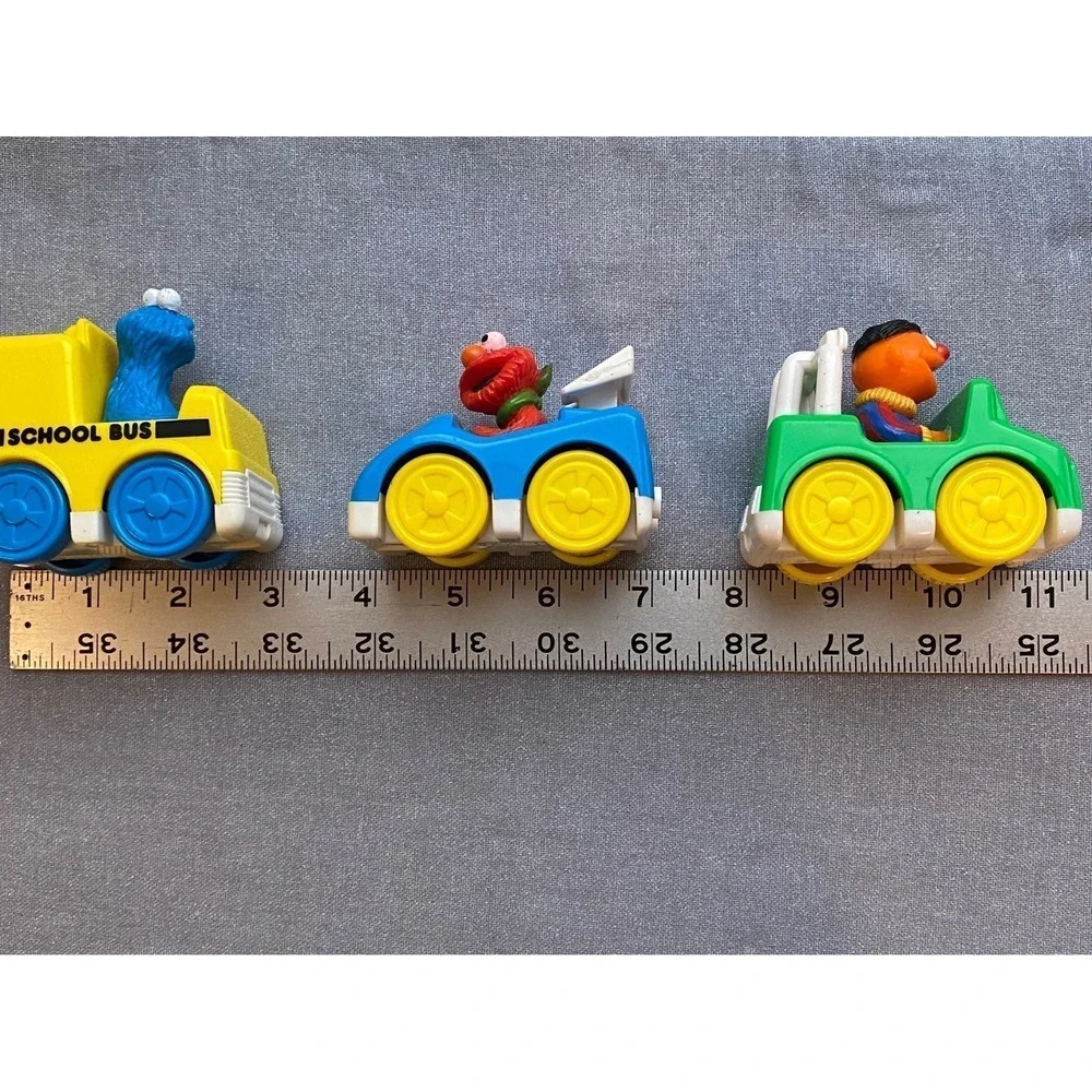 Tyco Playtime Sesame Street 1993 Cookie Monster Ernie Car Elmo Car Lot SKU20